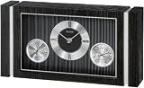 Seiko Desk And Table Clock Wooden Case With Thermometer & Hygrometer  #QXG132KLH