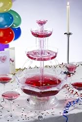 UZO1 Illuminated / Lighted Party Beverage Fountain (Punch Bowl), Operates on both Electric and Batteries for Outdoor Use, 2 Gal Capacity