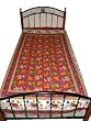 Cotton Bedspreads Bright Red Elephant Print Twin Sized Bed Cover Throw