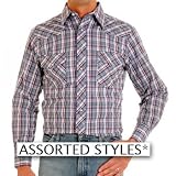 Best Price Wrangler Long Sleeve Big and Tall 2 Pocket Plaid Western Shirt - ASSORTED PATTERNS