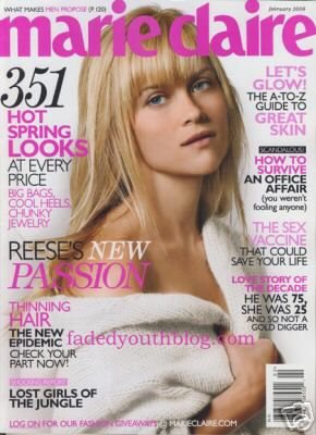 Marie Claire Magazine Reese Witherspoon February 2008 Issue