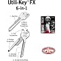 Swiss Tech UKCSS-FX Utili-Key FX 6-in-1 Polished Stainless Steel Key Ring Companion Multi-Tool