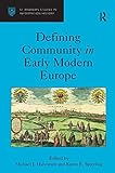 Defining community in early modern Europe