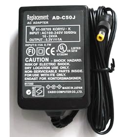 Click here to buy AC ADAPTER FOR CASIO AD-C50 AD-C50J AD-C51 AD-C51J AD-C51J EX-Z750 EX-S20 EX-S20PW EX-S2... by agptek.