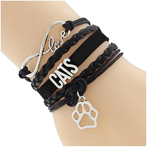 Infinity Love Cat Paw Bracelet Best Perfect Gift for Women Kids Girl Promotion (3)