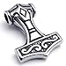 KONOV Stainless Steel Thors Hammer Celtic Knot Mens Pendant Necklace, 24 inch Chain