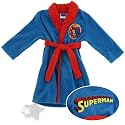 Superman Blue and Red Fleece Bath Robe for Toddlers and Boys