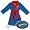 Superman Blue and Red Fleece Bath Robe for Toddlers and Boys