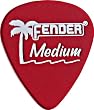 Fender 351 California Clears Guitar Picks, 12 Pack, Candy Apple Red, Medium