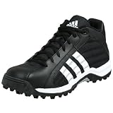 adidas Men's Turf Hog Le Low Football Cleat,Black/White/Silver,9 M