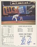 Nolan Ryan Autographed/Signed 8x10 Photo Card