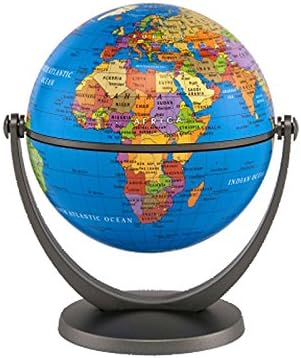 Round World RWPSN891075BN Swivel &amp; Tilt Mini Globe, Political, MultiPk 2 Each