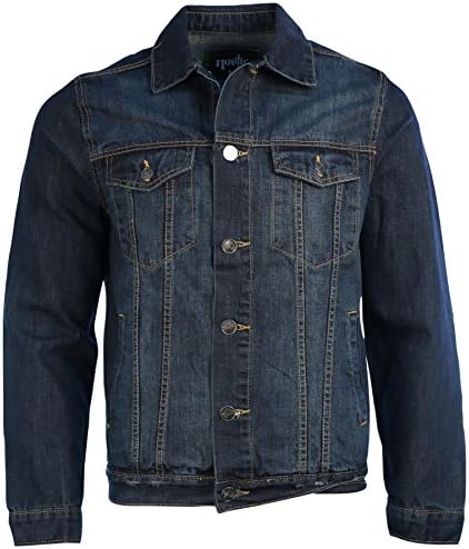 Nostic Men's Button Up Jean Jacket-Vintage Blast 2602-Large