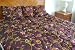 Crewel Bedding Wild Flower Vermilion Silk Organza Quilt (92X94)