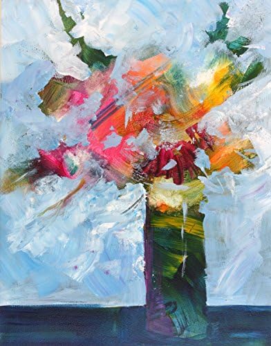 Flower Fantasy, Giclee Print from Acrylic Flower Painting, 10 X 13 Inch Image