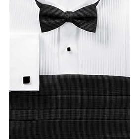 Tie and Cummerbund Set Black Pewter Mini Dot