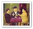 The Card Players by Fernando Botero 21"x25.25" Art Print Poster