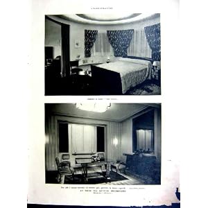 Interior Decorator Bedroom Dining Paris French 1934