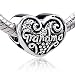 Pugster Mother's Day Gifts Heart Grandma Charm Bead - Pandora Beads & Charms Compatible