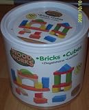 Review Halsall  / Time4toys Wood Works Bucket of 100 Bricks