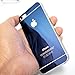 iPhone 5 Colored Screen Protector,New Cool Colorful Glitter Metal Bling Full Cover Tempered Glass Screen Protector for Apple iPhone 5 5S (Full Blue,Front & Back)