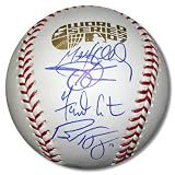 Todd Helton, Brad Hawpe Garrett Atkins and Matt Holliday Autographed World Series Baseball