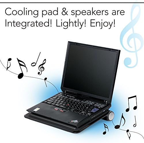 Shinobu Supply BIG FAN COOLING PAD with Hi-Fi SPEAKER SR-027 (Black)