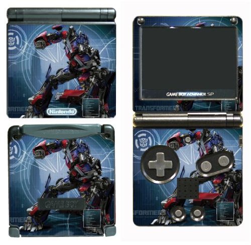  Transformers Optimus Prime Game Vinyl Decal Skin Protector Cover 4 for Nintendo GBA SP Gameboy Advance Game Boy