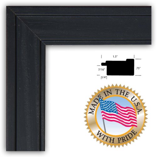 12x31 / 12 x 31 Black Stain on Pine Picture Frame - NEW .. 1.5'' wide