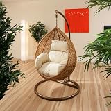 Childrens Garden Hanging Chair/Swing Wicker/Rattan Sml