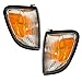 Brock Replacement Driver and Passenger Park Signal Side Marker Lights Lamps Compatible with 1997-2000 Pickup Truck 8161104060 8161004060
