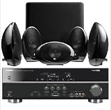 Yamaha RX-V367BL A/V Receiver & Kef KHT10052BK Satellite Speaker System (Bundle)