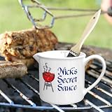 Personalized Barbecue Sauce Pot with Basting Brush - 4 cup