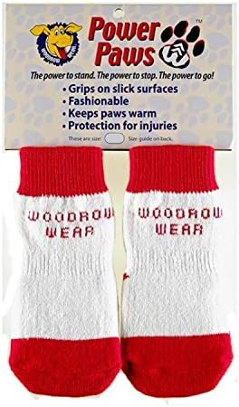 Power Paws Advanced Dog Socks, Red White Stripe, S, Fits 25-45 pounds
