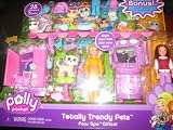 Polly Pocket Totally Trendy Pets Paw Spa Giftset/bonus Lea, Kitty & Fashions