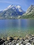 Tetons and Jenny Lake, Grand Teton National Park, Wyoming, USA Photographic Poster Print by G Richardson, 18x24