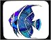 Mouse Pad with aquatic, angelfish, fish, animal
