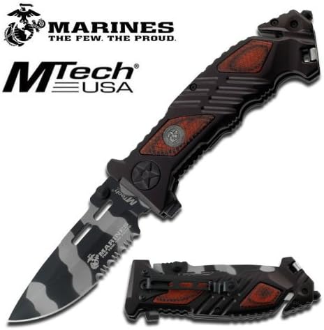M-A1023WU URBAN CAMO Ludzm9 BLADE US MARINES TACTICAL 2z2jIde RESCUE ASSISTED KNIFE juio987 vbnfjjj3456 ghbnnnoiwu89 er4567 nj434ghyuu uer344bnvcx Mtech Officially Licensed US Marines Tactical Rescue Assisted S12fsaahk Opening KnifeUS Marines Spring Assisted Folding Knife5" TDKnRH Closed Length4.5MM Thick Urban Camo Half Serrated Stainless Steel BladeBrown Pakkawood Inlay Aluminum HandleIncludes Seatbelt Cutter, Glass Breaker & Pocket Clip