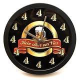 Wanduhr für Männer - kein Bier vor Vier