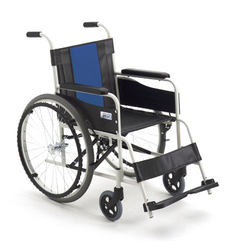 ミキ 車椅子 スタンダード車いす FE-3 ブルー 座幅40cm 前座高