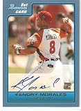 2006 Bowman Prospects Blue #B120 Kendry Morales AU - Los Angeles Angels (Autographed Card - Serial #'d to 500) (Baseball Cards)