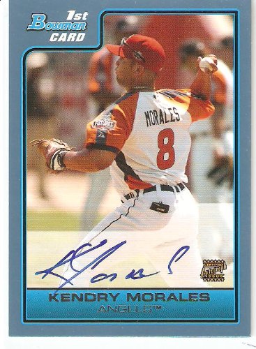 2006 Bowman Prospects Blue #B120 Kendry Morales AU - Los Angeles Angels (Autographed Card - Serial #'d to 500) (Baseball Cards)