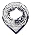 Large Square Satin Silk Like Lightweight Scarfs Hair Sleeping Wraps for Women Navy Blue and White Paisley