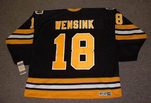 Buy JOHN WENSINK Boston Bruins 1978 CCM Vintage Throwback Away Hockey Jersey