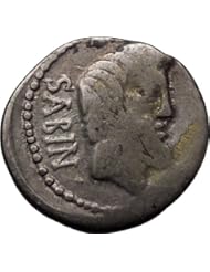 Roman Republic Titurius 89BC Silver Rare Ancient Coin Rape of Sabine Women