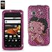 BETTY BOOP Design Rhinestone Diamond Bling Hard Shell Snap On Protector Case Cover for Boost Mobile