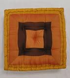 Review Hand Crafted tr2162008Orang / Fashion Decorator Poly Silk Tufted Pillows Orange