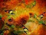 Butterflies & Sunflowers 1000+pc Jigsaw Puzzle by Carol Cavalaris