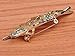 Alilang Synthetic Peridot Green Rhinestone Crystal Insect Grasshopper Locust Leaf Big Pin Brooch