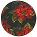 Poinsettia on Black Holiday Charger-Center Round Placemat
